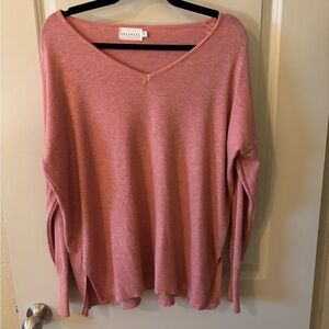 Super Soft Pink V-Neck Sweater